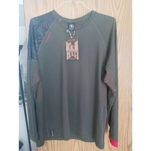 AquaLung NWT Xscape Rashguards Water Sport Men's Long Sleeve Top Olive Green XL